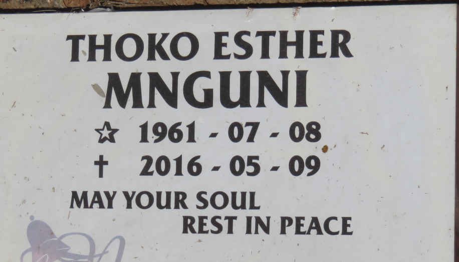 MNGUNI Thoko Esther 1961-2016