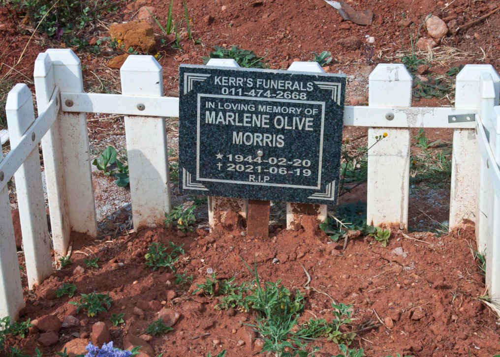 MORRIS Marlene Olive 1944-2021