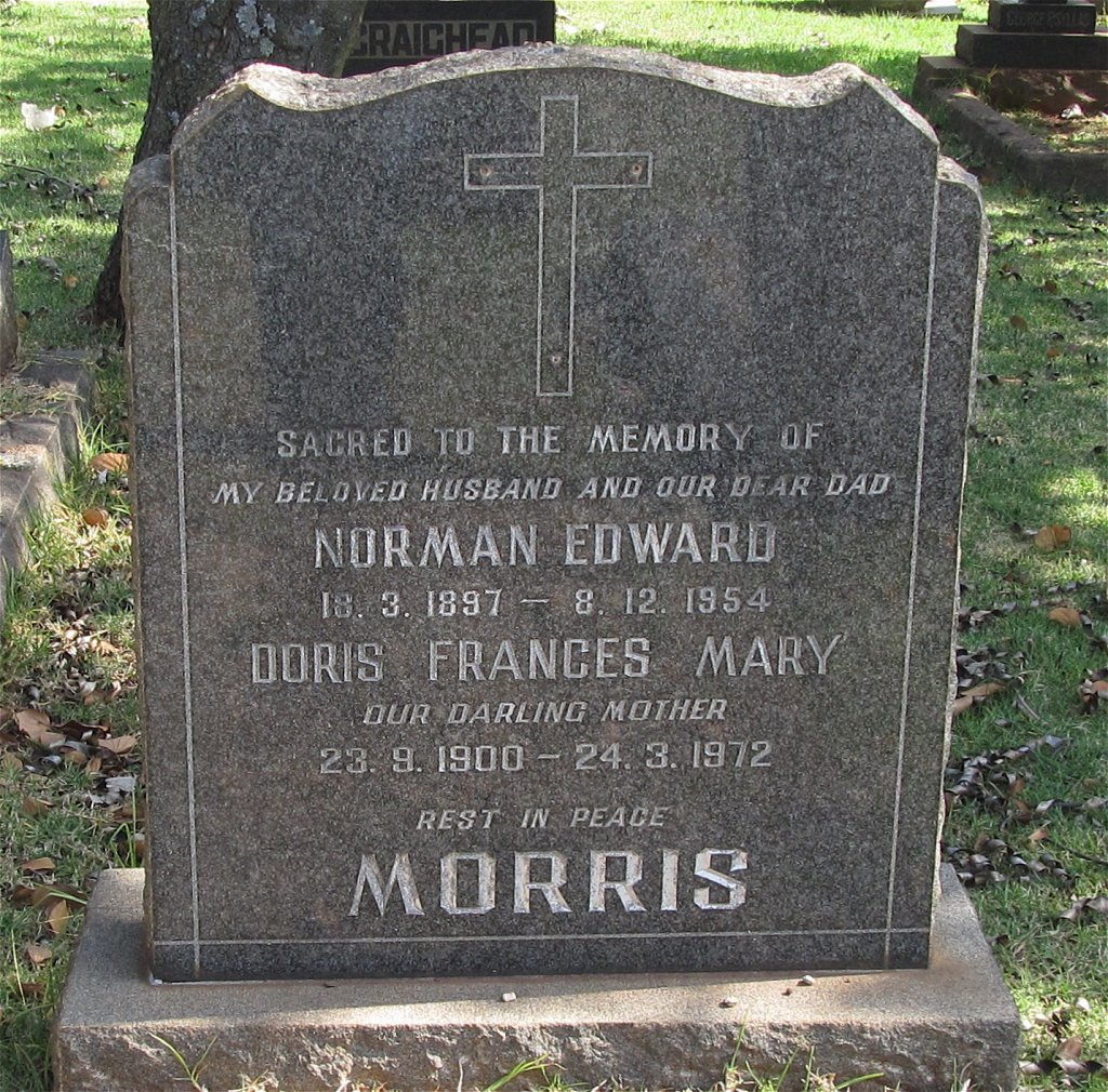 MORRIS Norman Edward 1897-1954 &amp; Doris Frances Mary 1900-1972