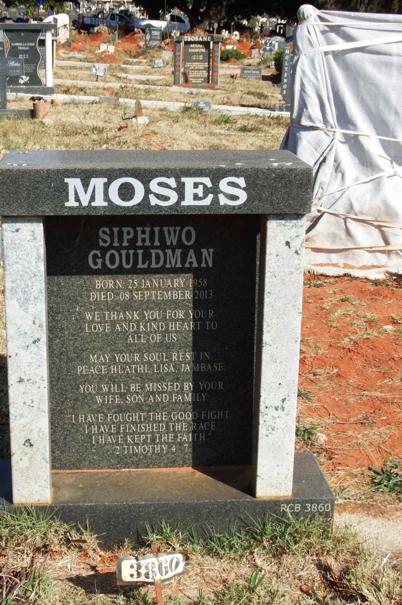 MOSES Siphiwo Gouldman 1958-2013