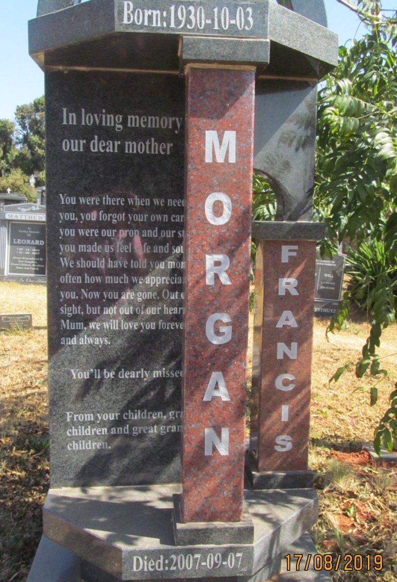MORGAN Francis 1930-2007