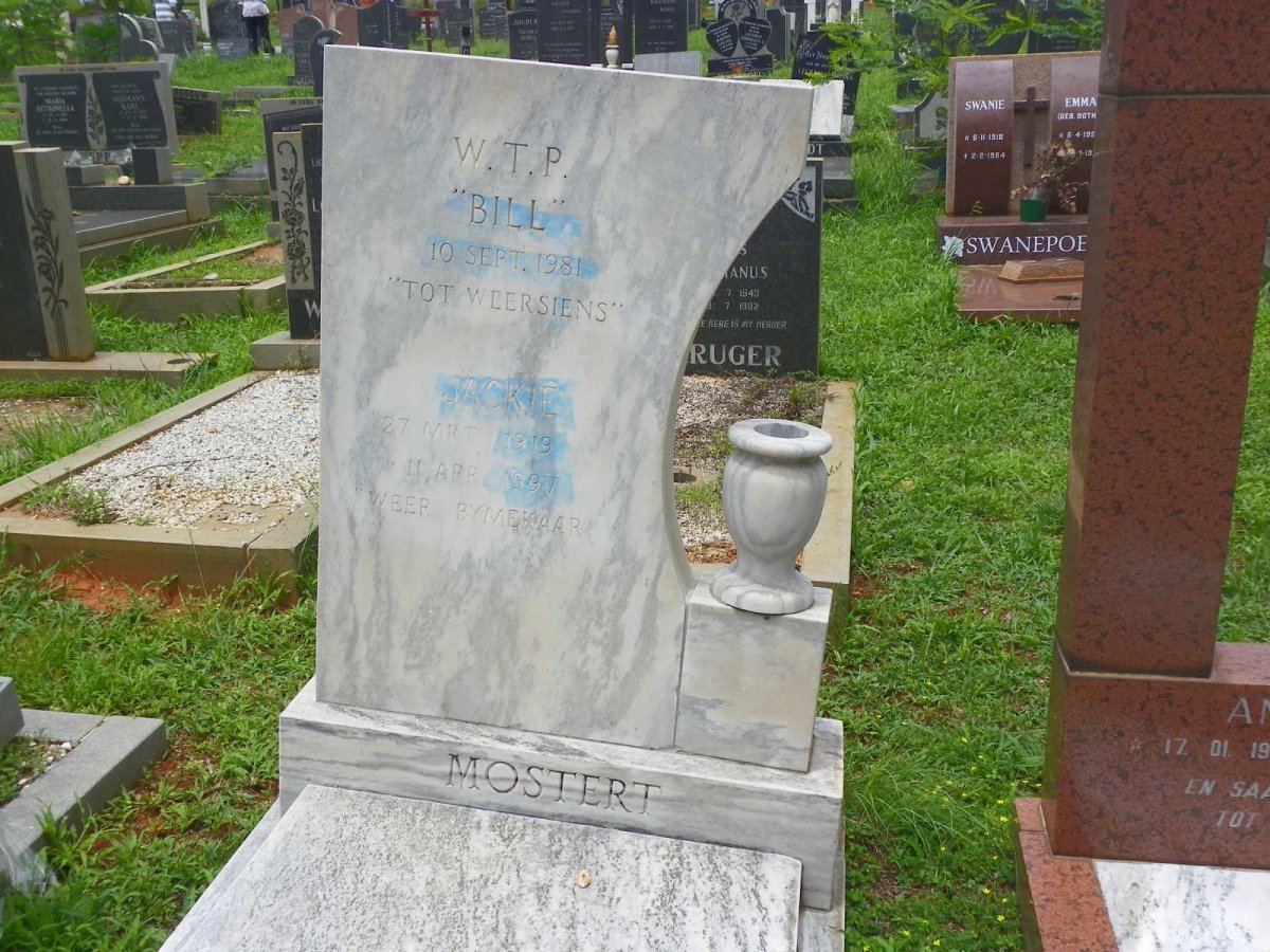 MOSTERT W.T.P. -1981 &amp; Jackie 1919-1997