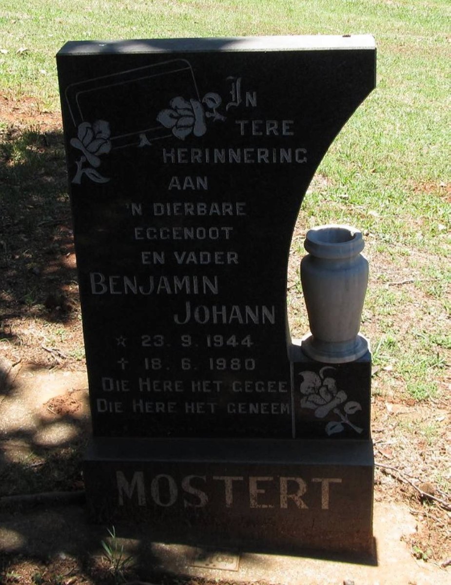 MOSTERT Benjamin Johann 1944-1980