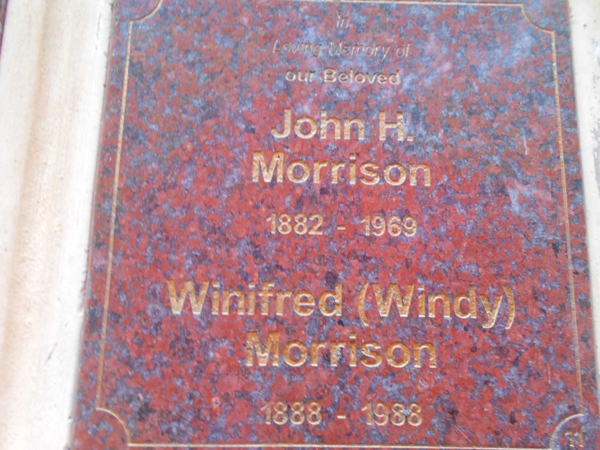 MORRISON John H. 1882-1969 &amp; Winifred 1888-1988