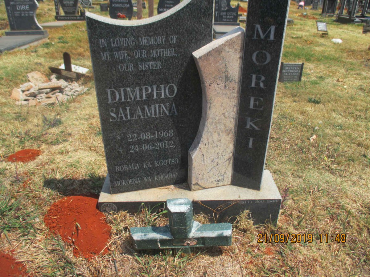 MOREKI Dimpho Salamina 1968-2012