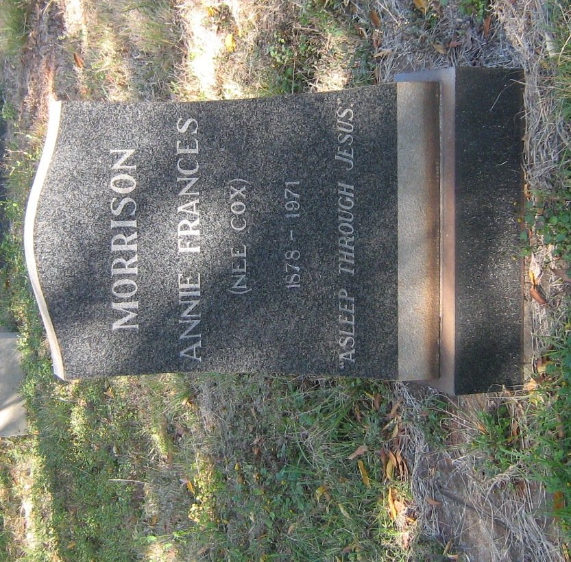 MORRISON Annie Frances nee COX 1878-1971
