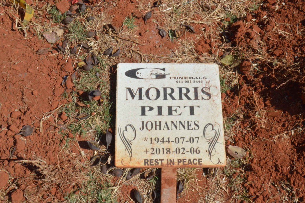 MORRIS Piet Johannes 1944-2018