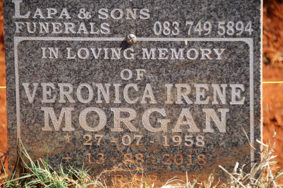 MORGAN Veronica Irene 1958-2018
