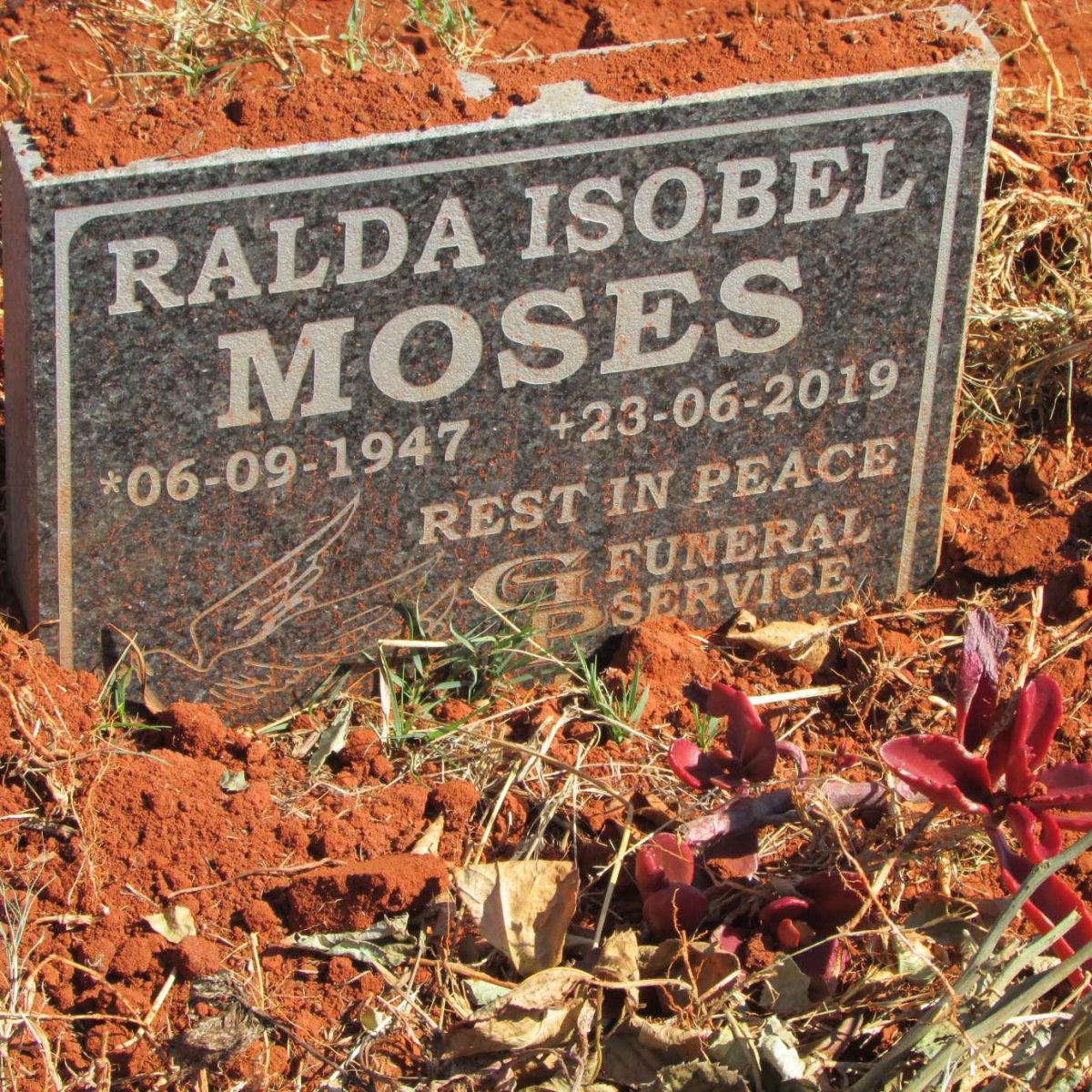 MOSES Ralda Isobel 1947-2019