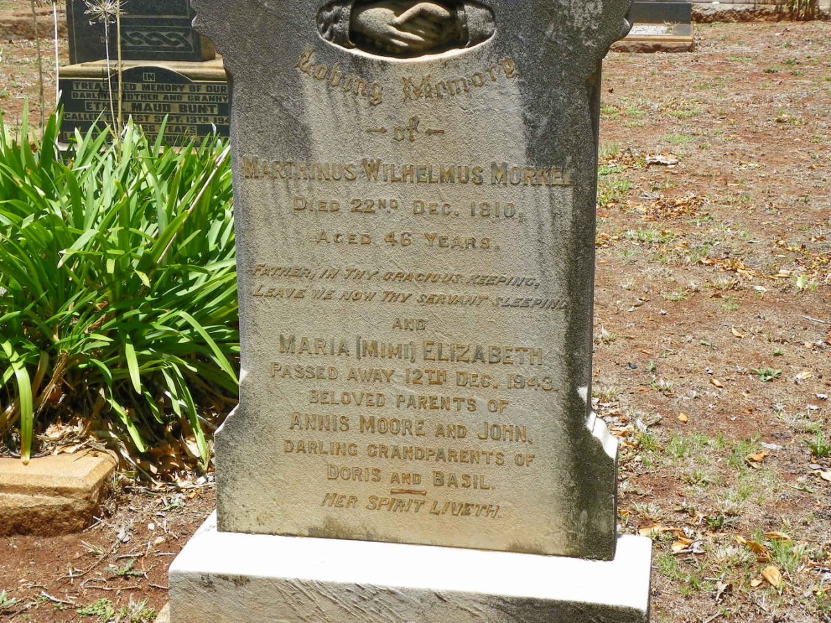 MORKEL Marthinus Wilhelmus -1910 &amp; Maria Elizabeth -1943