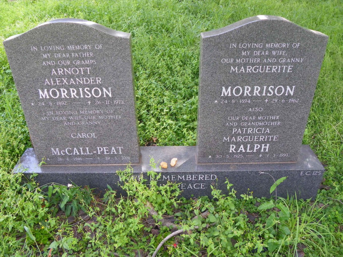 MORRISON Arnott Alexander 1892-1973 &amp; Marguerite 1894-1962