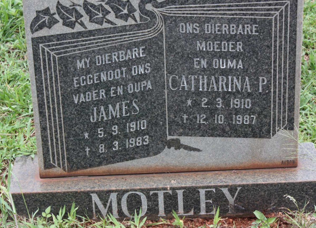 MOTLEY James 1910-1983 &amp; Catharina P. 1910-1987