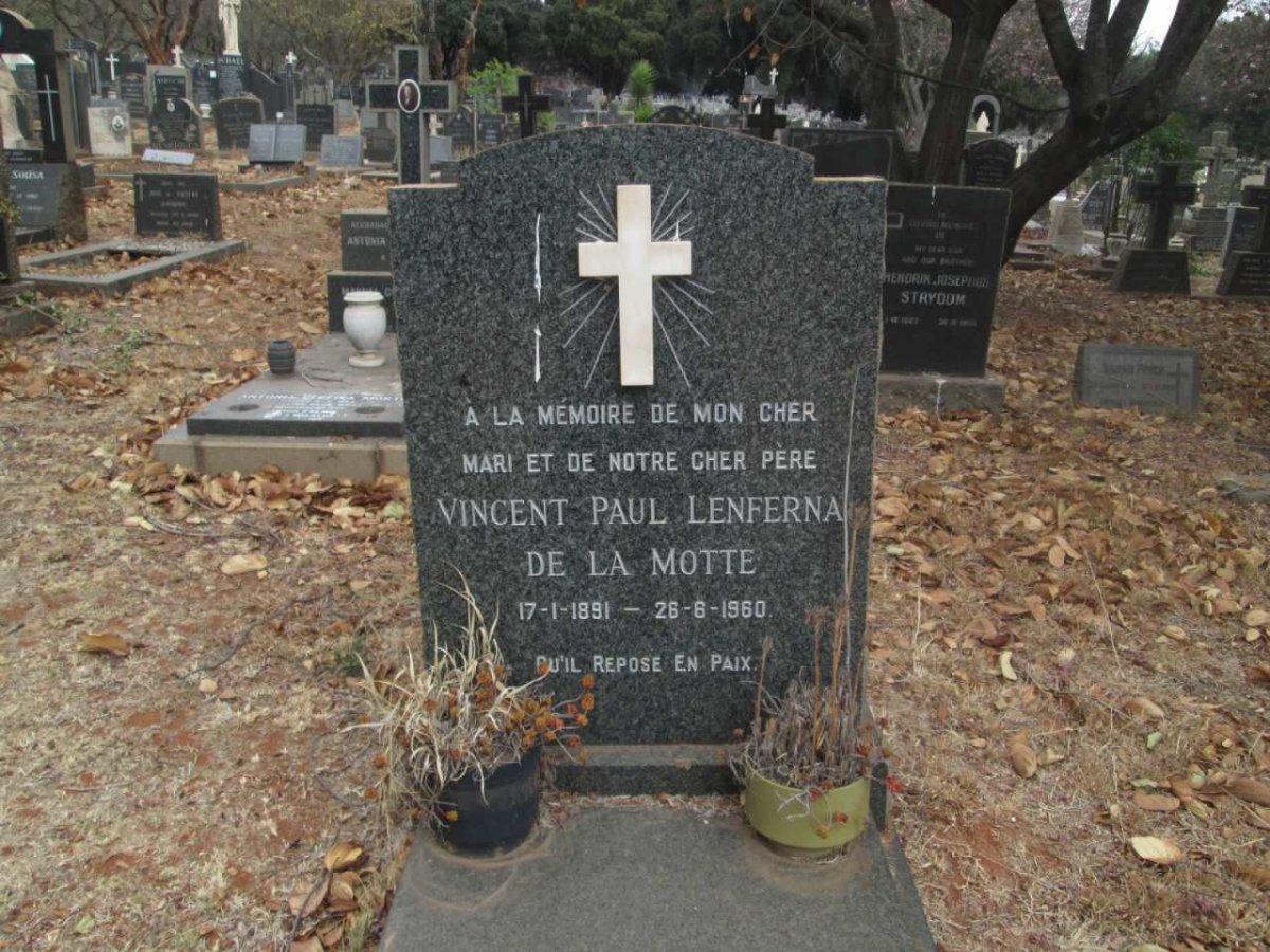 MOTTE Vincent Paul Lenferna, de la 1891-1960