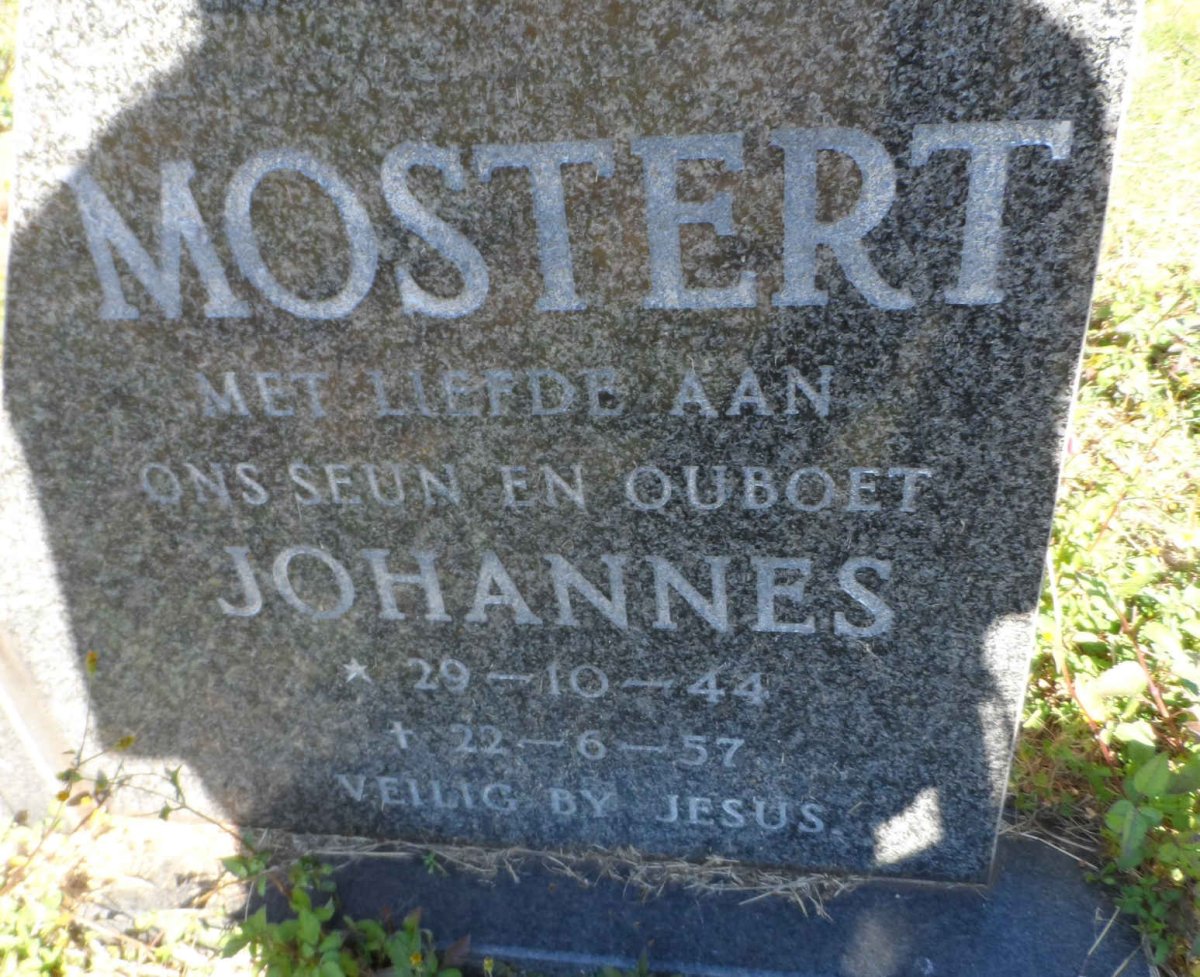 MOSTERT Johannes 1944-1957