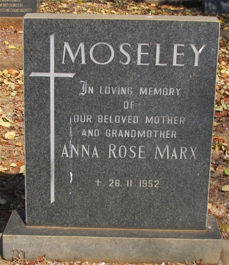 MOSELEY Anna Rose Marx -1952