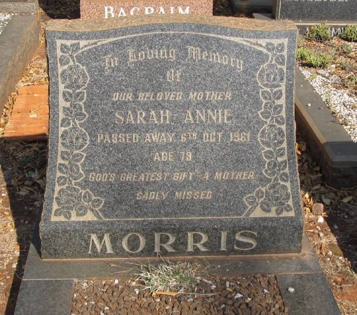 MORRIS Sarah Annie -1961