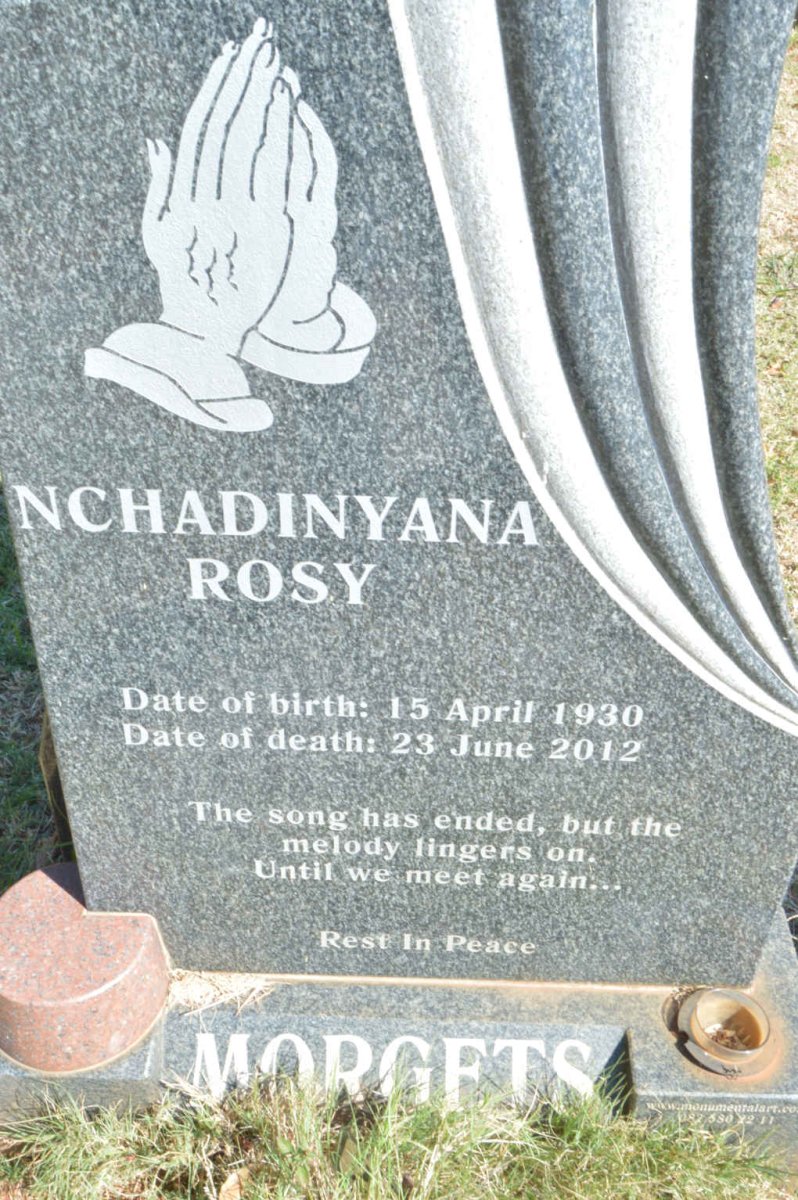 MORGETS Nchadinyana Rosy 1930-2012