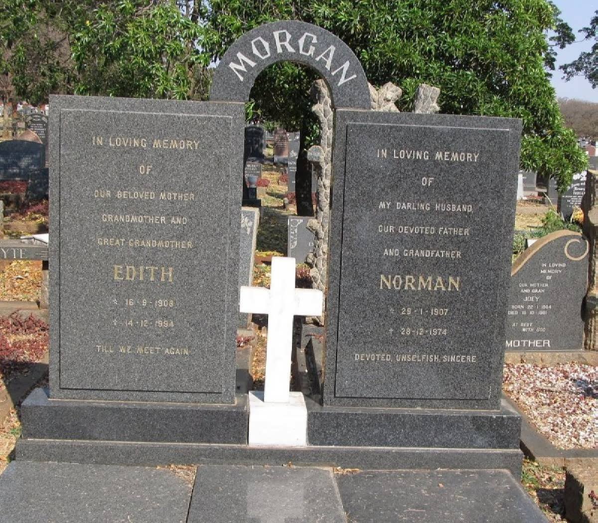 MORGAN Norman 1907-1974 &amp; Edith 1908-1994