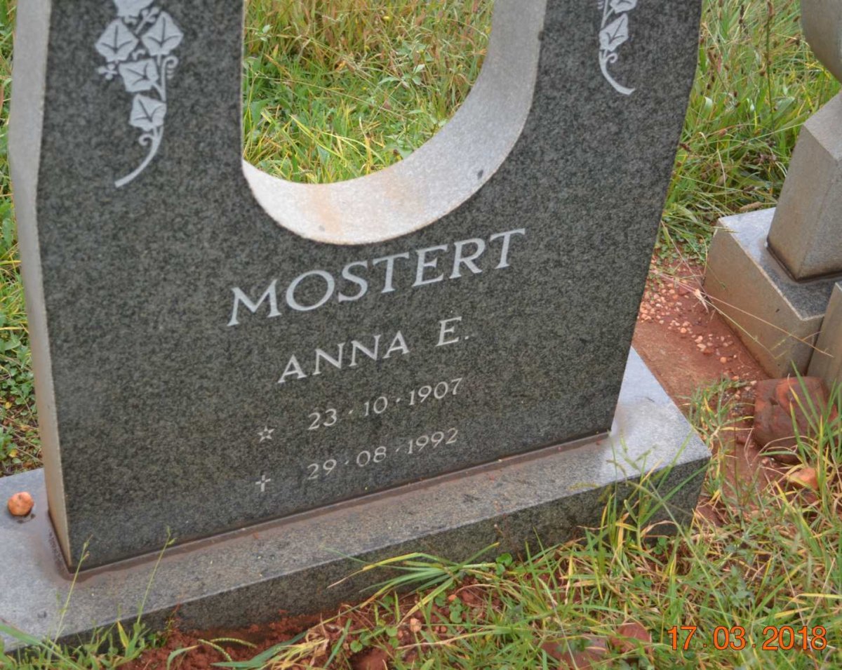 MOSTERT Anna E. 1907-1992
