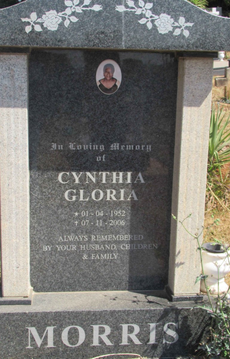 MORRIS Cynthia Gloria 1952-2006