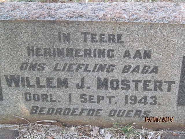 MOSTERT Willem J. -1943
