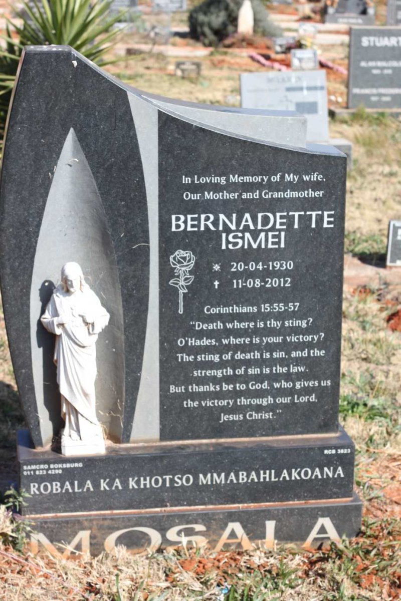 MOSALA Bernadette Ismei 1930-2012