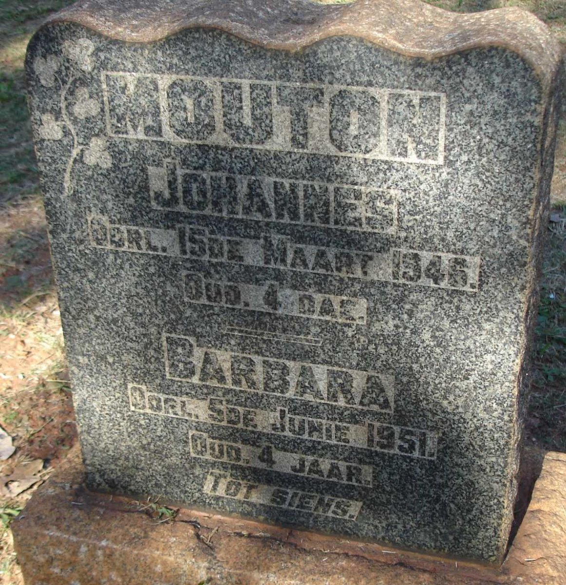 MOUTON Johannes -1946 :: MOUTON Barbara -1951