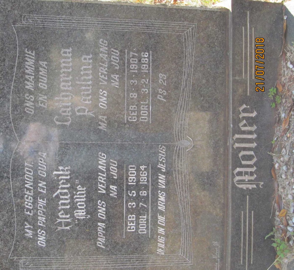 MOLLER Hendrik 1900-1964 &amp; Catharina Paulina 1907-1986