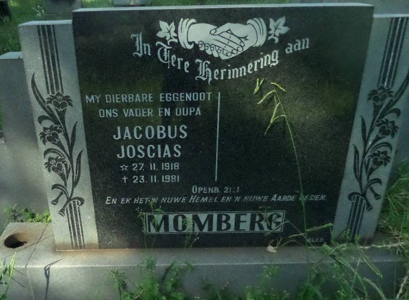 MOMBERG Jacobus Joscias 1918-1981