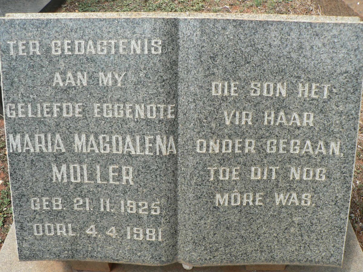 MOLLER Maria Magdalena 1925-1981