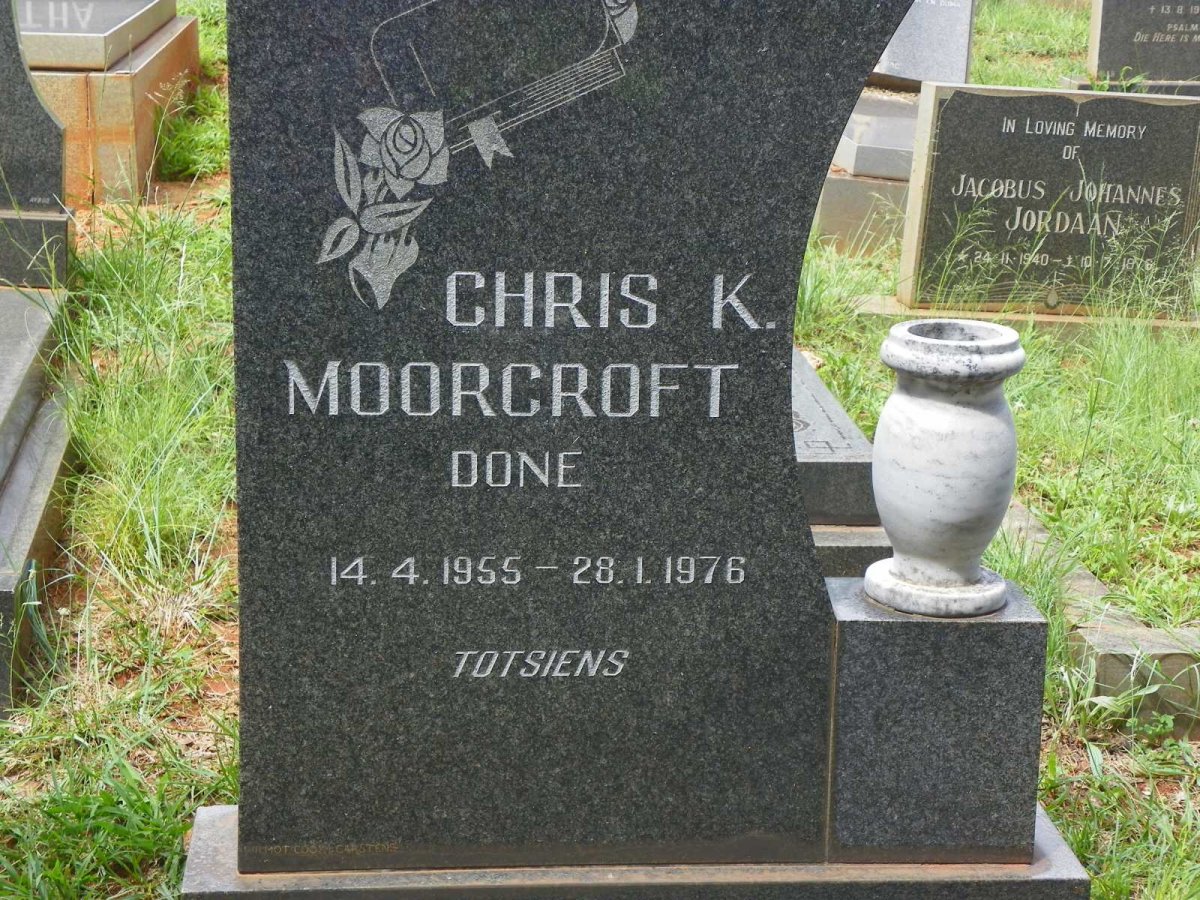 MOORCROFT Chris K. 1955-1976