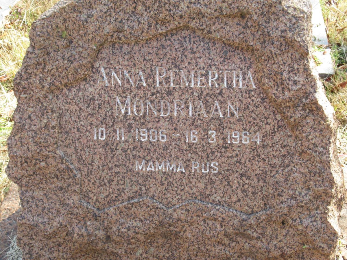 MONDRIAAN Anna Pemertha 1906-1964