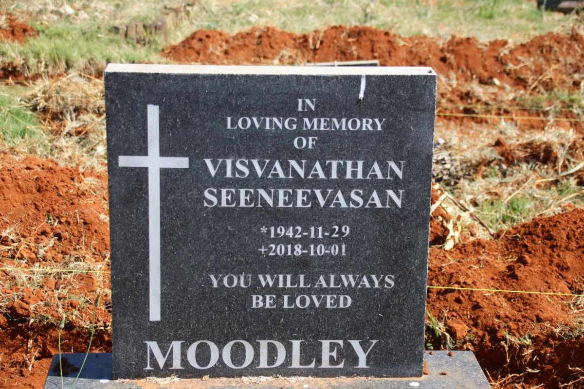 MOODLEY Visvanathan Seeneevasan 1942-2018