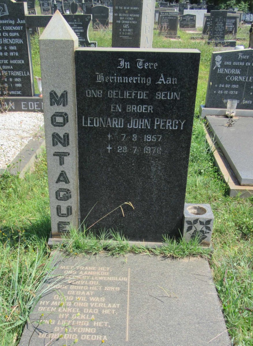 MONTAGUE Leonard John Percy 1957-1976