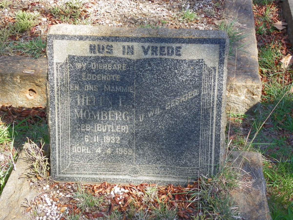 MOMBERG Helen E. nee BUTLER 1932-1959