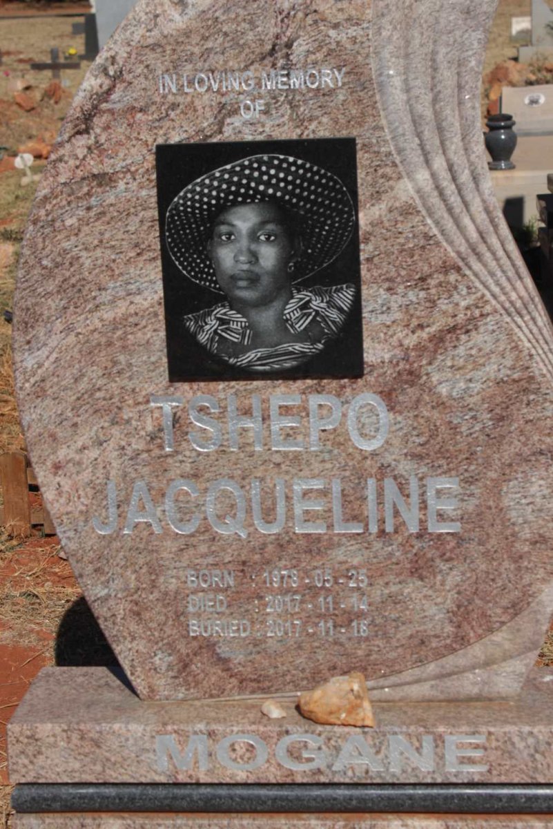 MOGANE Tshepo Jacqueline 1978-2017