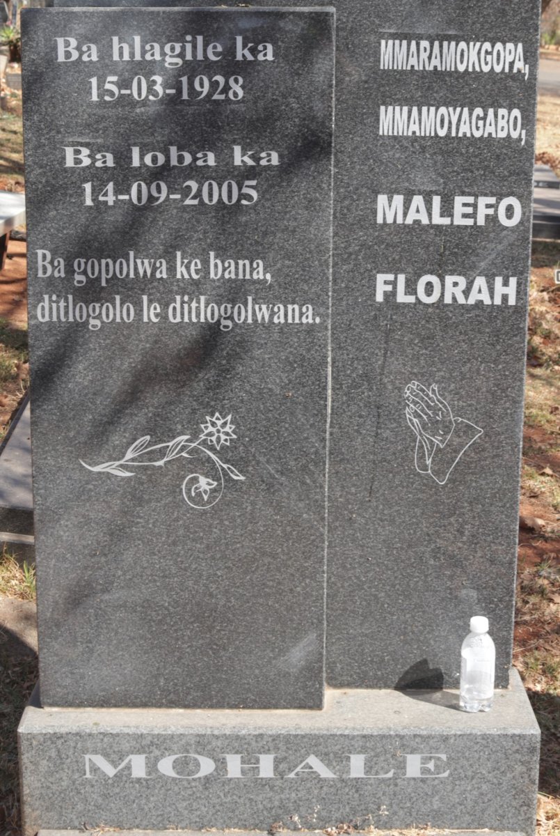 MOHALE Malefo Florah 1928-2005