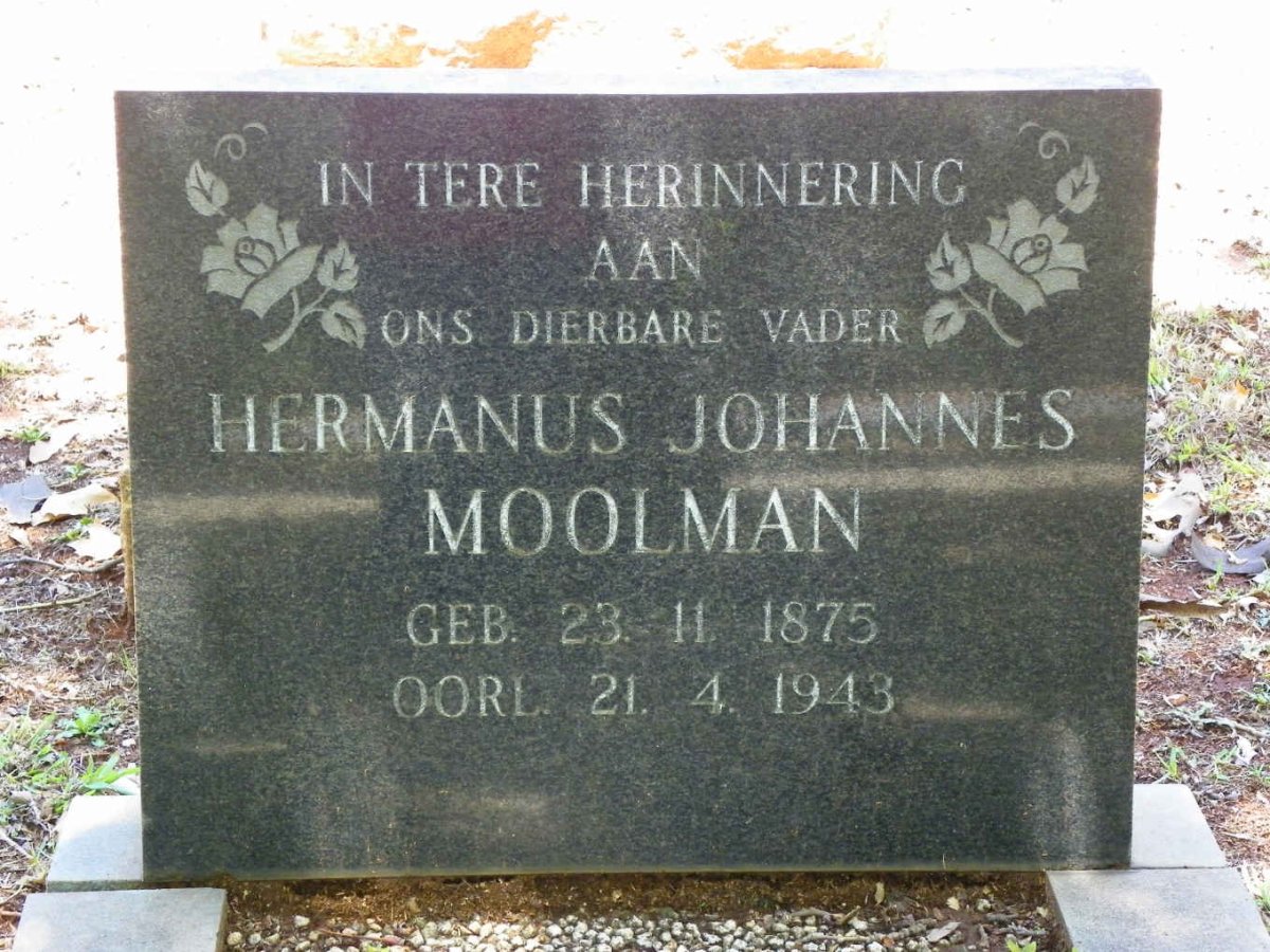 MOOLMAN Hermanus Johannes 1875-1943