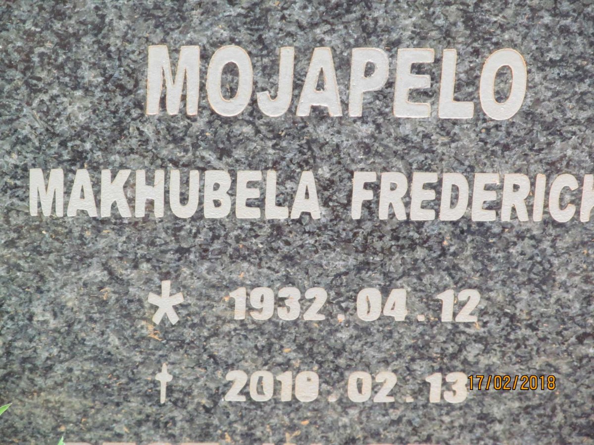 MOJAPELO Makhubela Frederick 1932-2010