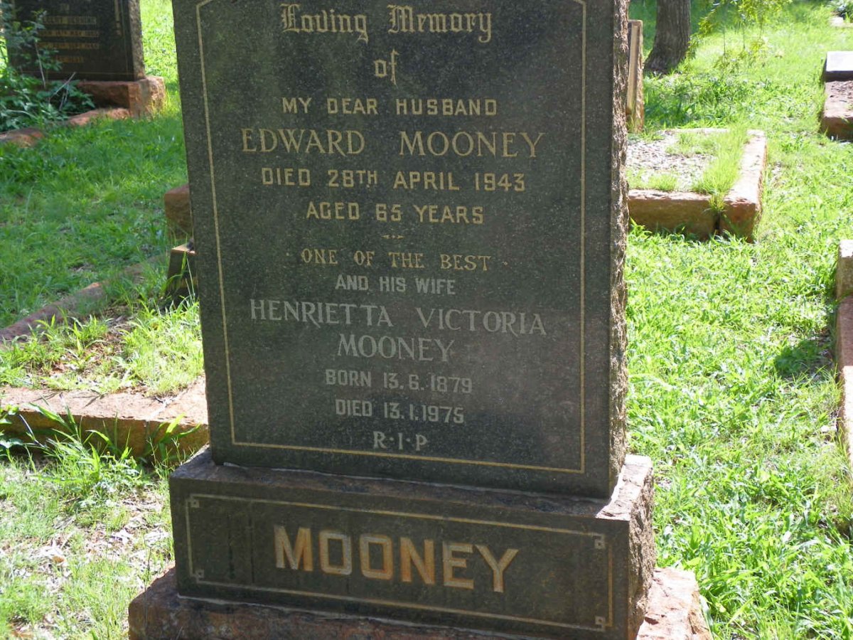 MOONEY Edward -1943 &amp; Henrietta Victoria 1879-1975