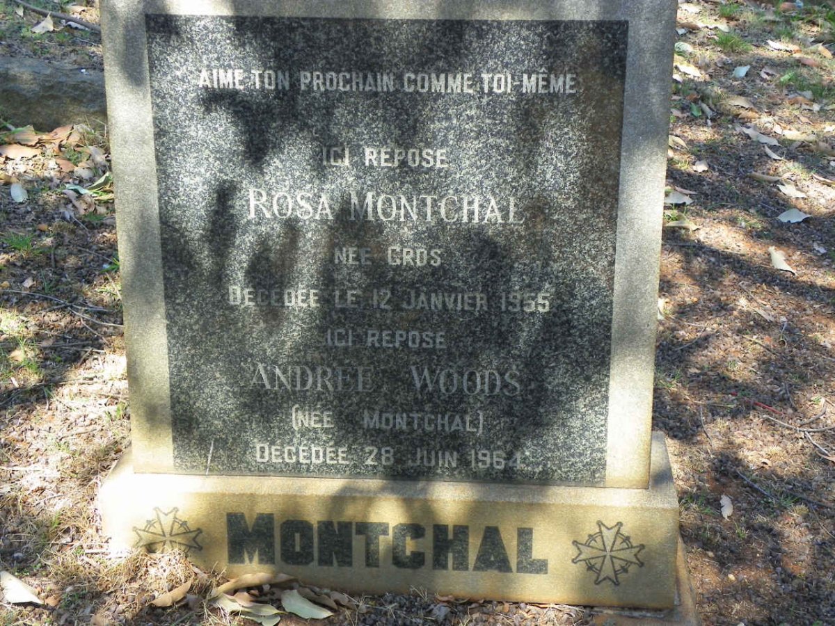 MONTCHAL Rosa nee GROS -1955 :: WOODS Andree nee MONTCHAL -1964