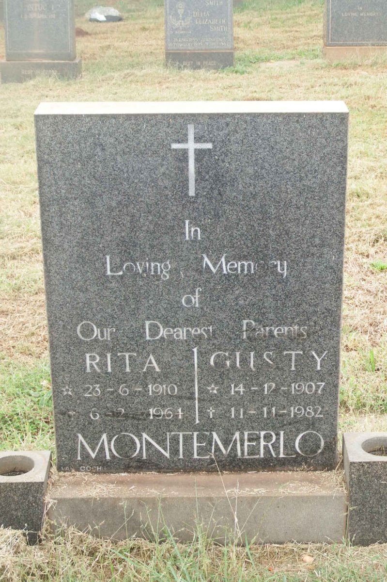 MONTEMERLO Gusty 1907-1982 &amp; Rita 1910-1964