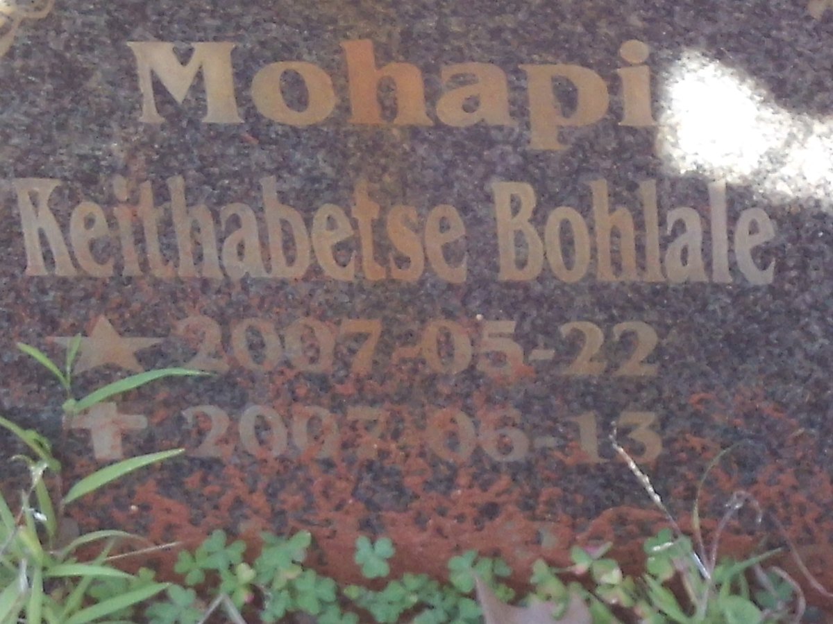 MOHAPI Keithabetse Bohlale 2007-2007