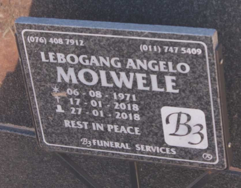 MOLWELE Lebogang Angelo 1971-2018
