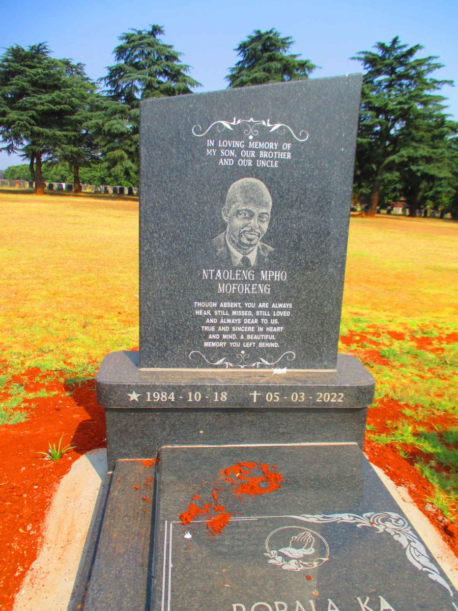 MOFOKENG Ntaoleng Mpho 1984-2022