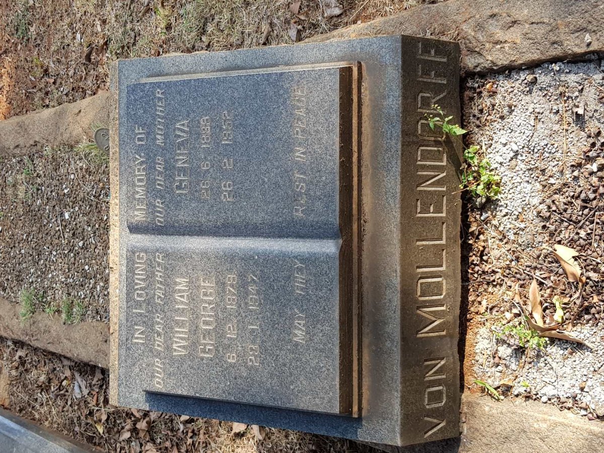 MOLLENDORFF William George, von 1879-1947 &amp; Geneva 1889-1952