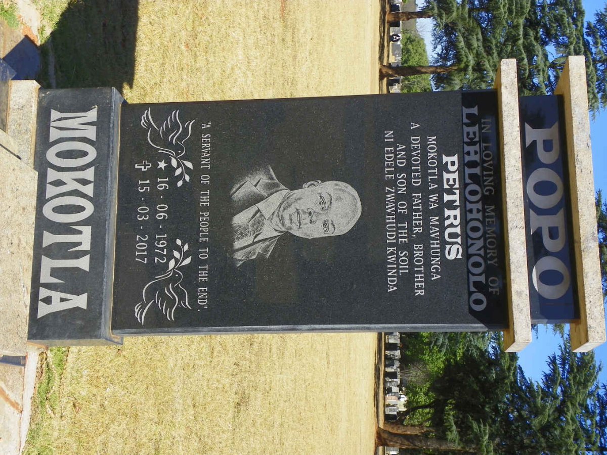 MOKOTLA Lehlohonolo Petrus 1972-2017