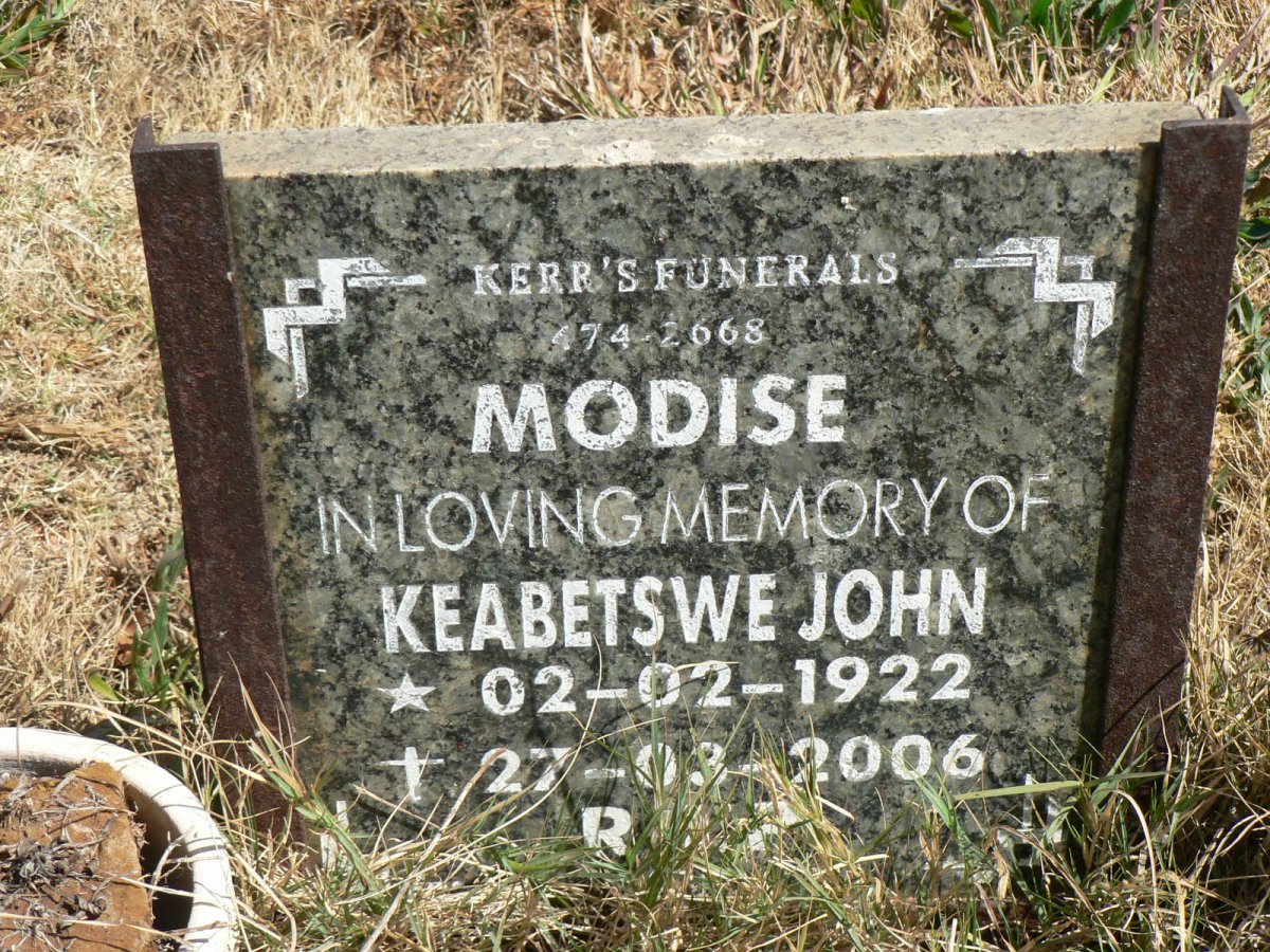 MODISE Keabetswe John 1922-2006