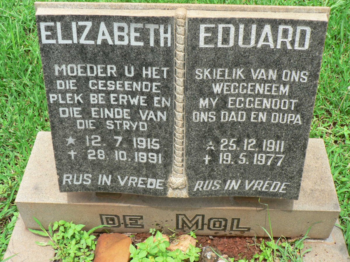 MOL Eduard, de 1911-1977 &amp; Elizabeth 1915-1991