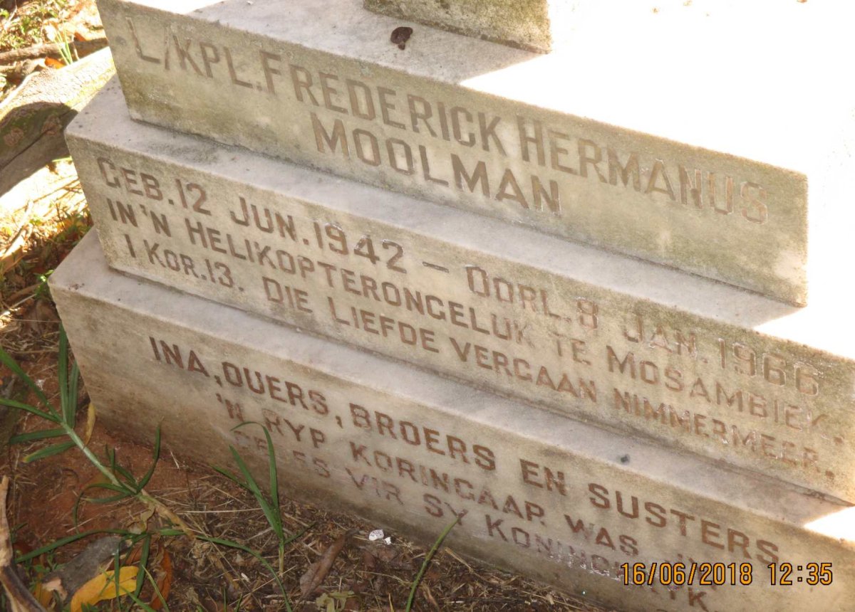 MOOLMAN Frederick Hermanus 1942-1966
